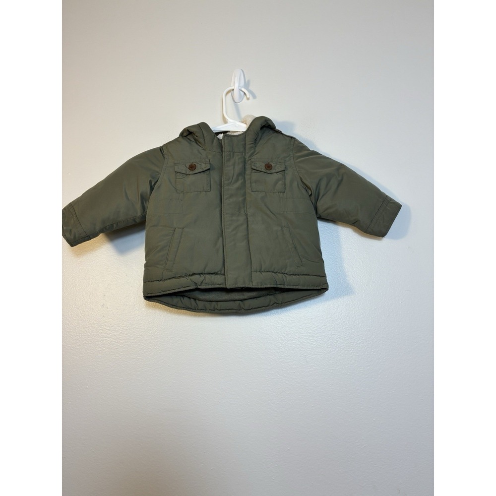 Baby Gap‎ 6-12m Coat Olive Green Winter Pimaloft